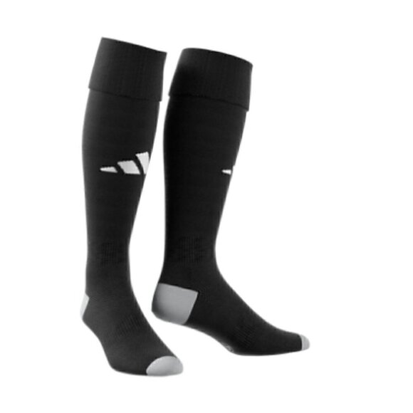 New Adidas Milano 23 black white long football soccer sport socks KXXL - Picture 1 of 3